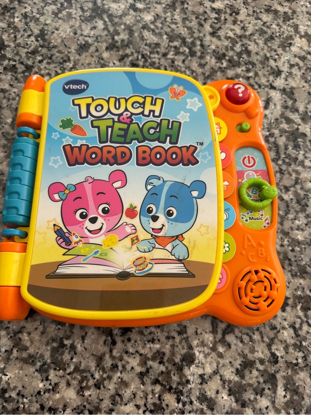 VTech Touch & Teach Word Book - Orange and Yellow Interactive Learning Toy